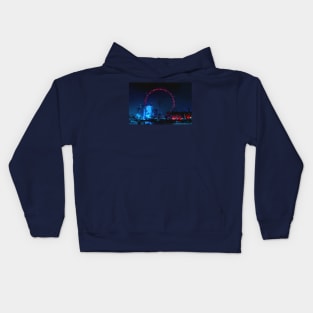 London Eye at Night Kids Hoodie